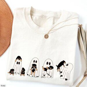 Ghost and Dog Shirt, Ghost Dog Shirt, Dog Lovers Halloween Gift